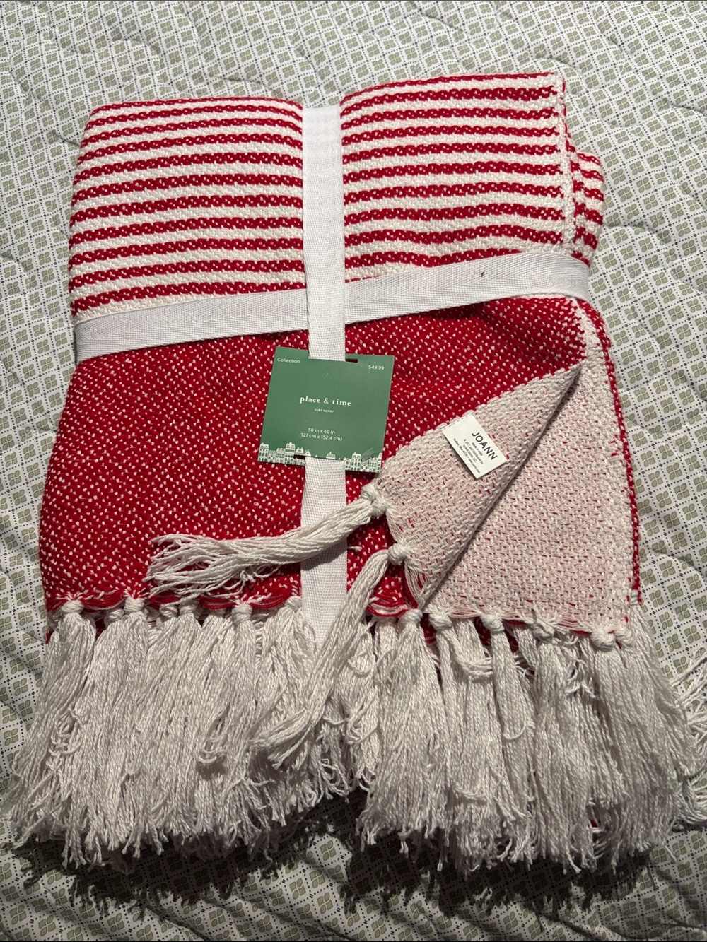 Place and Time Very Merry 50” x 60” Woven throw blanket